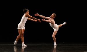 Gibney Company at The Joyce in Twyla Tharp's 'Bach Duet'. Photo by Whitney Browne.