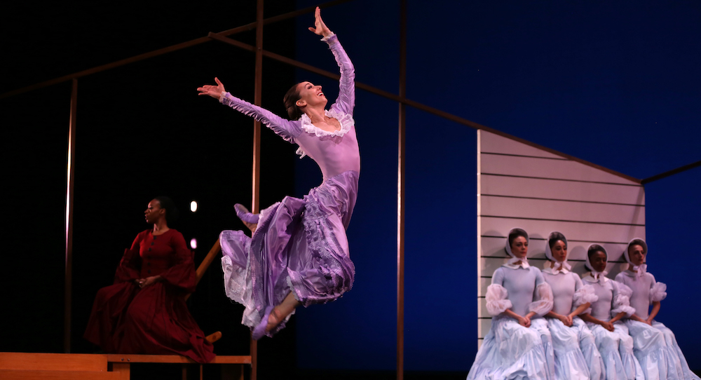 Anne Souder (front) and Martha Graham Dance Company in 'Appalachian Spring'. Photo by Melissa Sherwood.