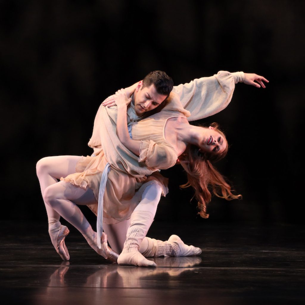 Danielle Brown and Ricardo Graziano in Frederick Ashton's 'The Walk to the Paradise Garden'. Photo by Frank Atura.