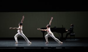 Boston Ballet's Jeffrey Cirio and Yue Shi in Sabrina Matthews' 'Ein von Viel.' Photo by Christopher Duggan.