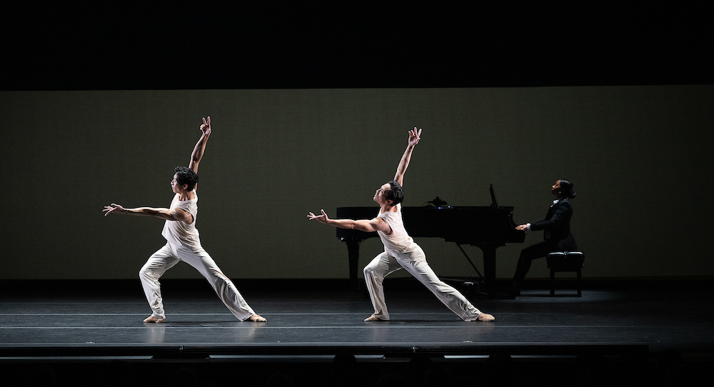 Boston Ballet's Jeffrey Cirio and Yue Shi in Sabrina Matthews' 'Ein von Viel.' Photo by Christopher Duggan.