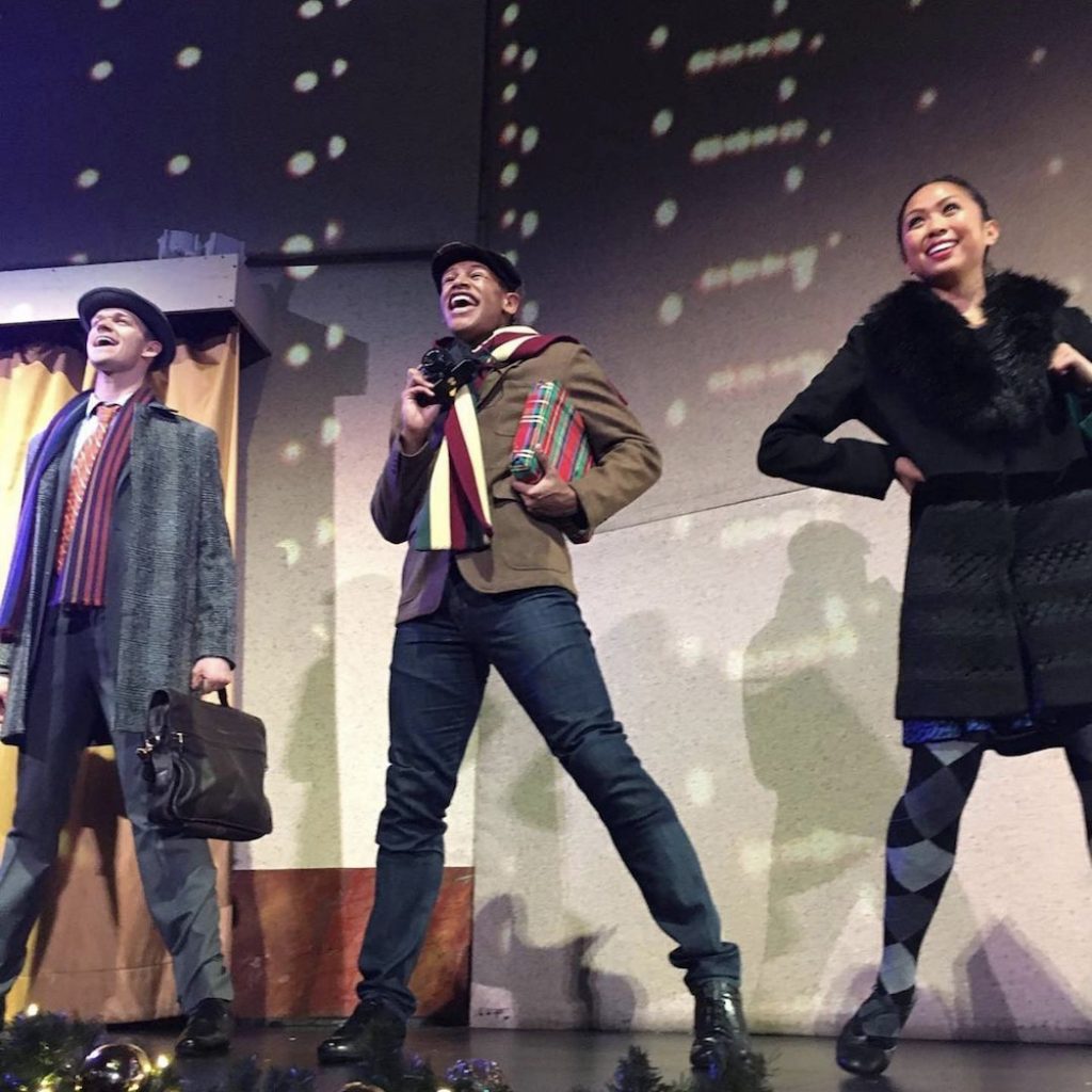 MaliQ (center) in Radio City Christmas Spectacular. Photo by Alex Hathaway.